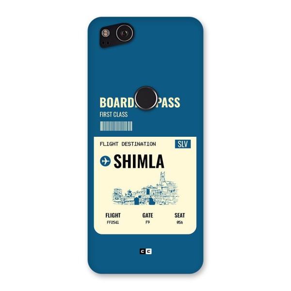 Shimla Boarding Pass Back Case for Google Pixel 2