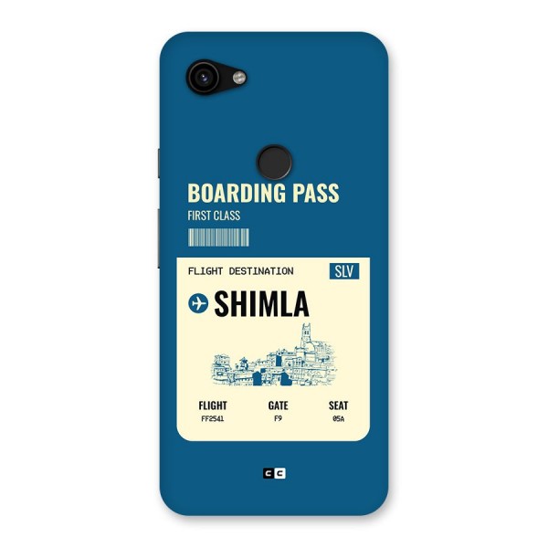 Shimla Boarding Pass Back Case for Google Pixel 3a XL