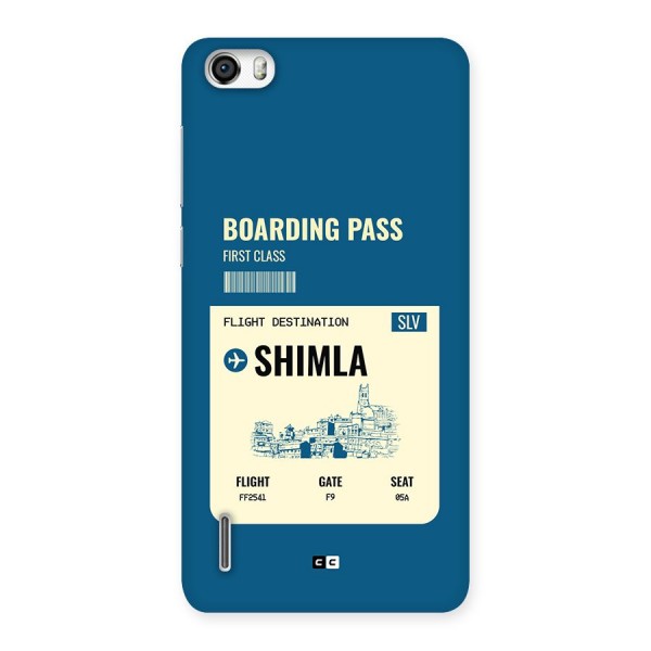 Shimla Boarding Pass Back Case for Honor 6