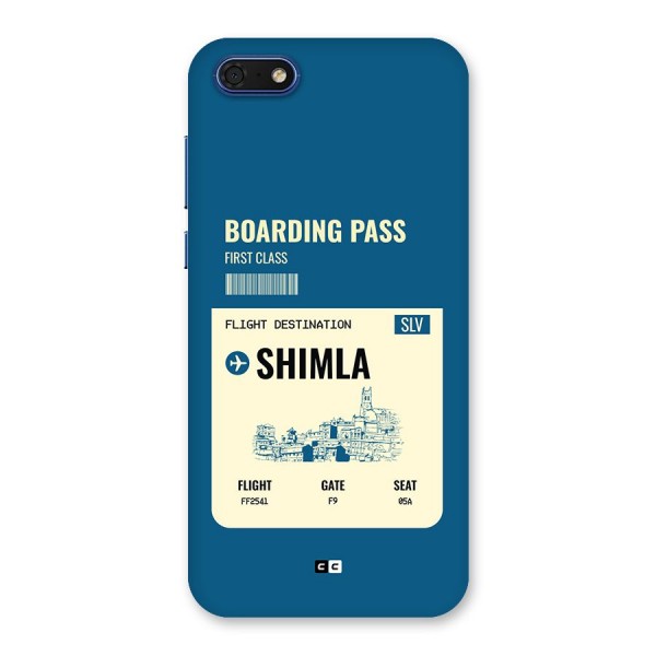 Shimla Boarding Pass Back Case for Honor 7s