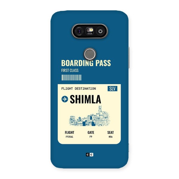 Shimla Boarding Pass Back Case for LG G5