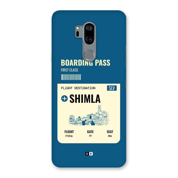 Shimla Boarding Pass Back Case for LG G7