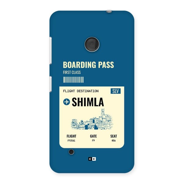 Shimla Boarding Pass Back Case for Lumia 530