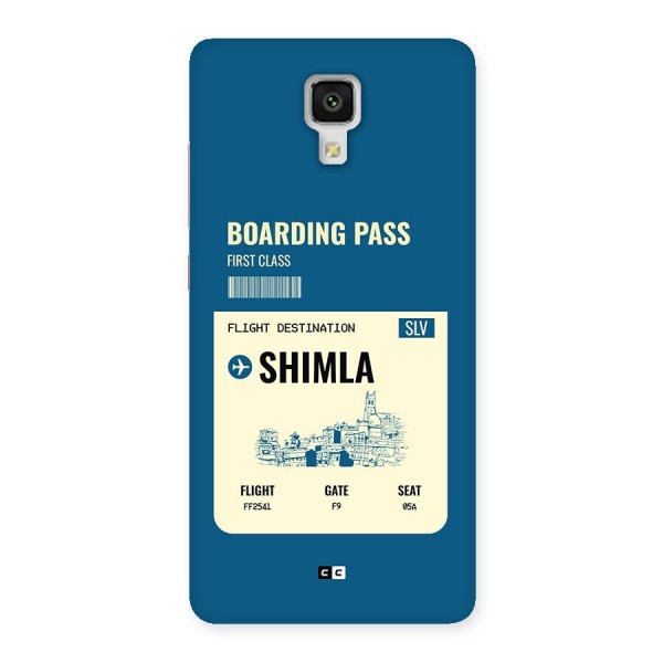 Shimla Boarding Pass Back Case for Mi4