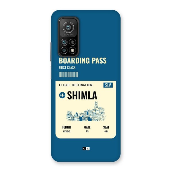 Shimla Boarding Pass Back Case for Mi 10T 5G