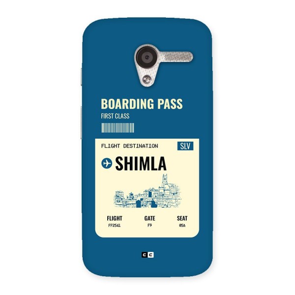 Shimla Boarding Pass Back Case for Moto X