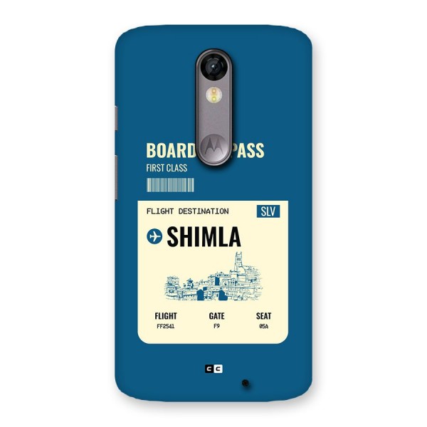 Shimla Boarding Pass Back Case for Moto X Force