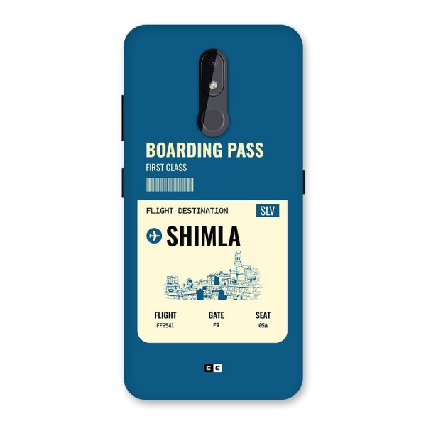 Shimla Boarding Pass Back Case for Nokia 3.2