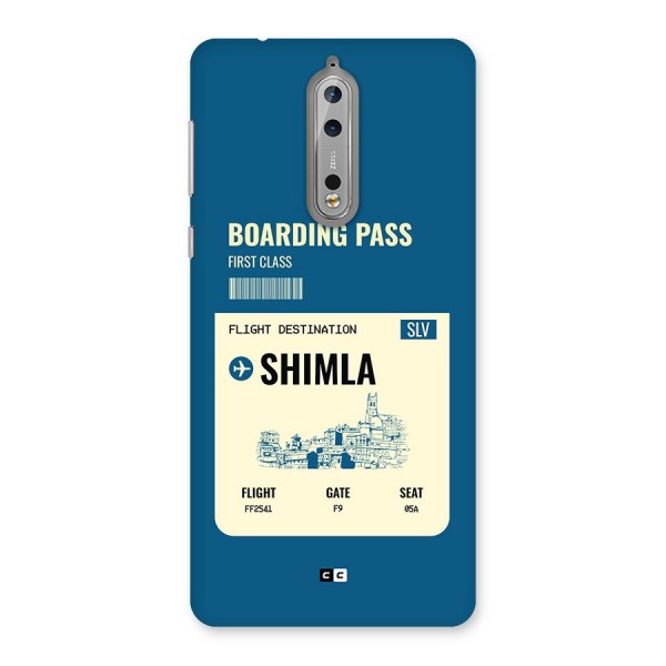 Shimla Boarding Pass Back Case for Nokia 8