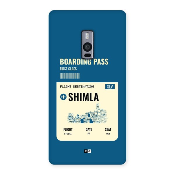 Shimla Boarding Pass Back Case for OnePlus 2