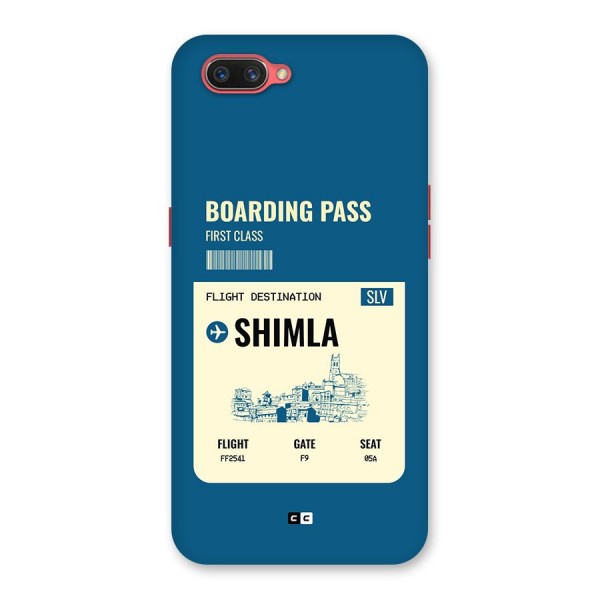 Shimla Boarding Pass Back Case for Oppo A3s