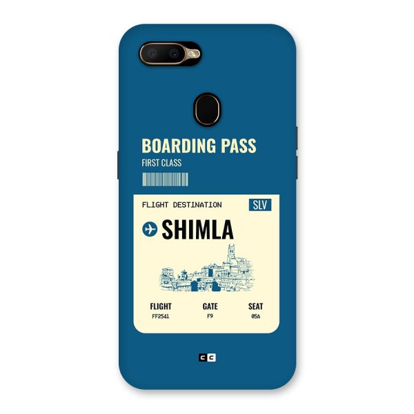 Shimla Boarding Pass Back Case for Oppo A5s