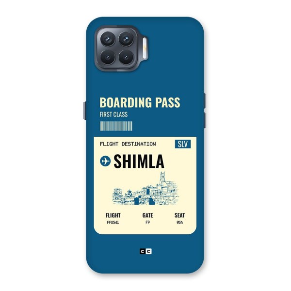 Shimla Boarding Pass Back Case for Oppo F17 Pro