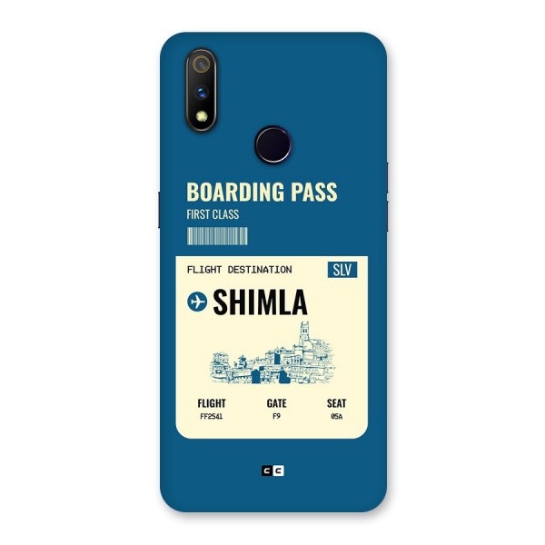 Shimla Boarding Pass Back Case for Realme 3 Pro