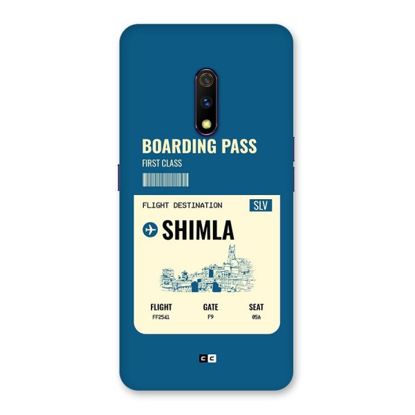 Shimla Boarding Pass Back Case for Realme X