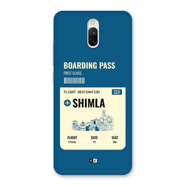 Shimla Boarding Pass Back Case for Redmi 8A Dual