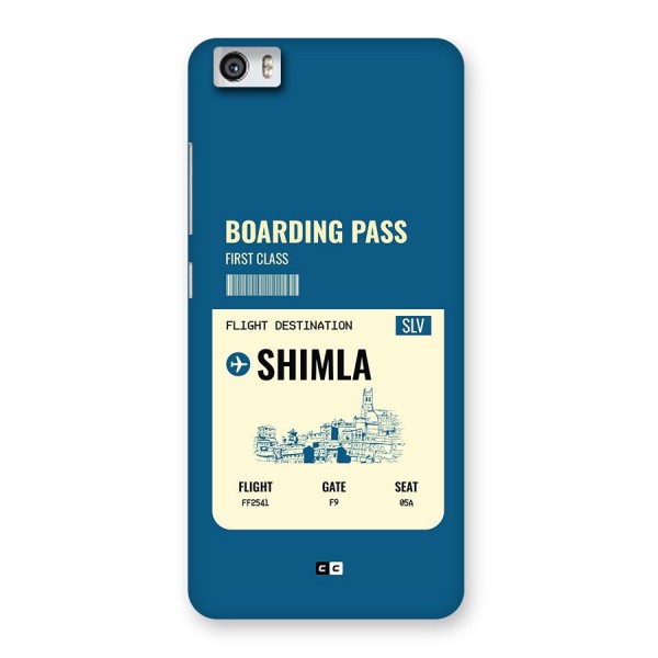 Shimla Boarding Pass Back Case for Redmi Mi 5