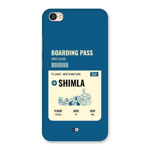 Shimla Boarding Pass Back Case for Redmi Y1 Lite