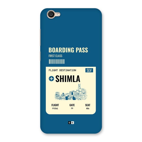 Shimla Boarding Pass Back Case for Vivo Y55s