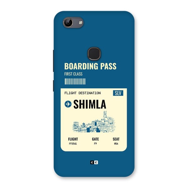 Shimla Boarding Pass Back Case for Vivo Y81