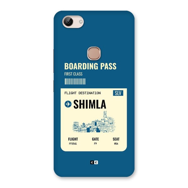 Shimla Boarding Pass Back Case for Vivo Y83