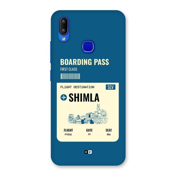 Shimla Boarding Pass Back Case for Vivo Y91