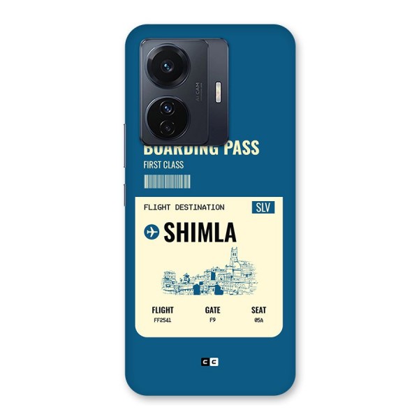 Shimla Boarding Pass Back Case for Vivo iQOO Z6 Pro