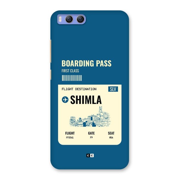 Shimla Boarding Pass Back Case for Xiaomi Mi 6