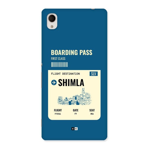 Shimla Boarding Pass Back Case for Xperia M4