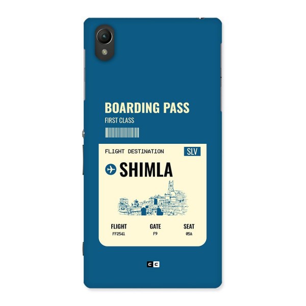 Shimla Boarding Pass Back Case for Xperia Z1