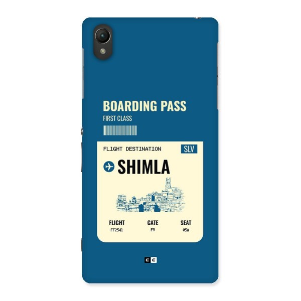 Shimla Boarding Pass Back Case for Xperia Z2