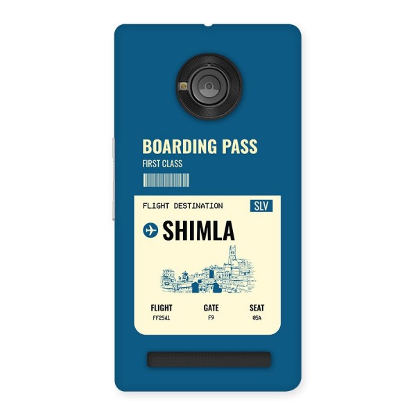 Shimla Boarding Pass Back Case for Yuphoria