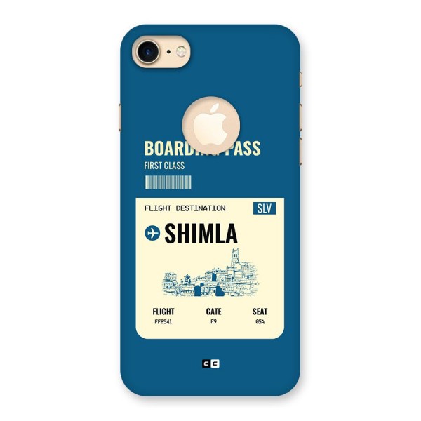 Shimla Boarding Pass Back Case for iPhone 8 Logo Cut