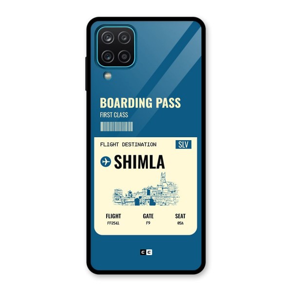 Shimla Boarding Pass Glass Back Case for Galaxy A12