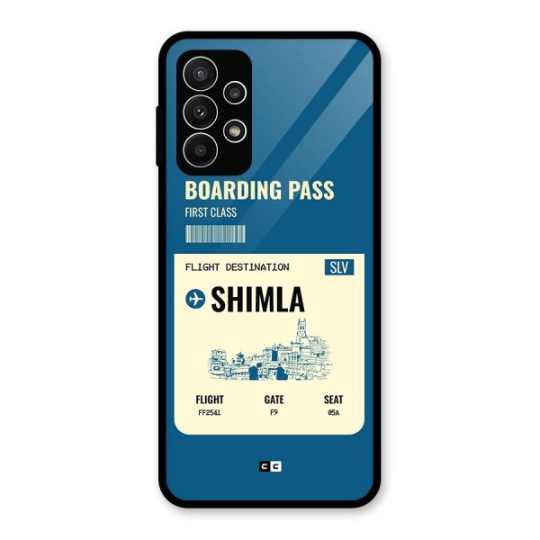 Shimla Boarding Pass Glass Back Case for Galaxy A23