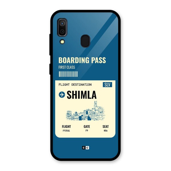 Shimla Boarding Pass Glass Back Case for Galaxy A30