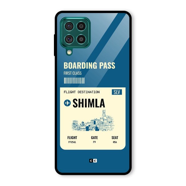 Shimla Boarding Pass Glass Back Case for Galaxy F62