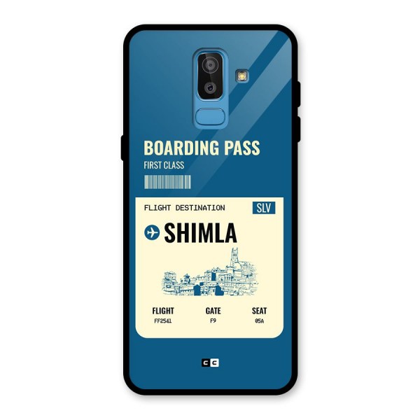 Shimla Boarding Pass Glass Back Case for Galaxy J8