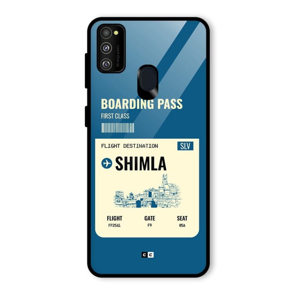 Shimla Boarding Pass Glass Back Case for Galaxy M21