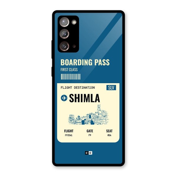 Shimla Boarding Pass Glass Back Case for Galaxy Note 20