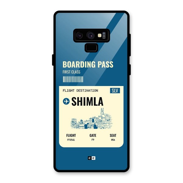 Shimla Boarding Pass Glass Back Case for Galaxy Note 9