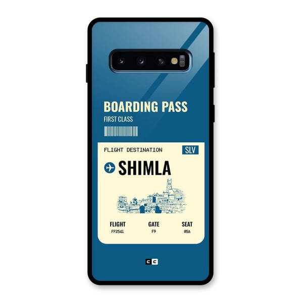 Shimla Boarding Pass Glass Back Case for Galaxy S10