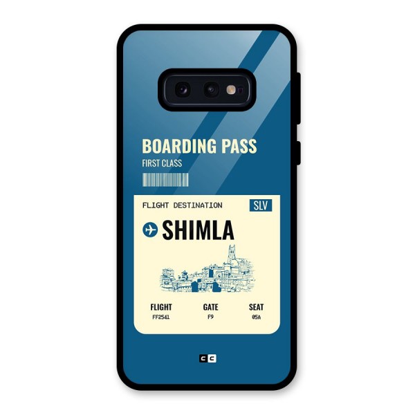 Shimla Boarding Pass Glass Back Case for Galaxy S10e