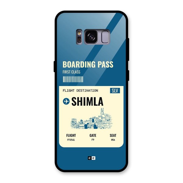 Shimla Boarding Pass Glass Back Case for Galaxy S8