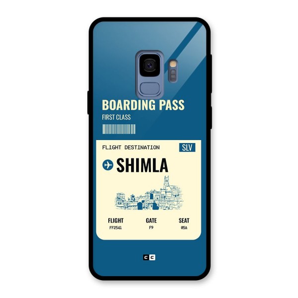 Shimla Boarding Pass Glass Back Case for Galaxy S9