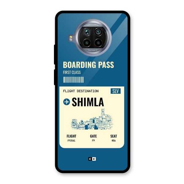 Shimla Boarding Pass Glass Back Case for Mi 10i