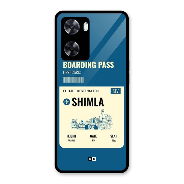 Shimla Boarding Pass Glass Back Case for Oppo A77s