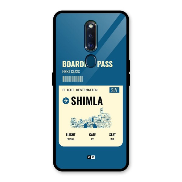 Shimla Boarding Pass Glass Back Case for Oppo F11 Pro