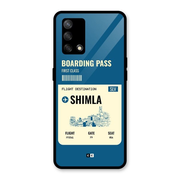 Shimla Boarding Pass Glass Back Case for Oppo F19