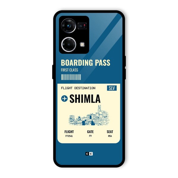 Shimla Boarding Pass Glass Back Case for Oppo F21 Pro 4G